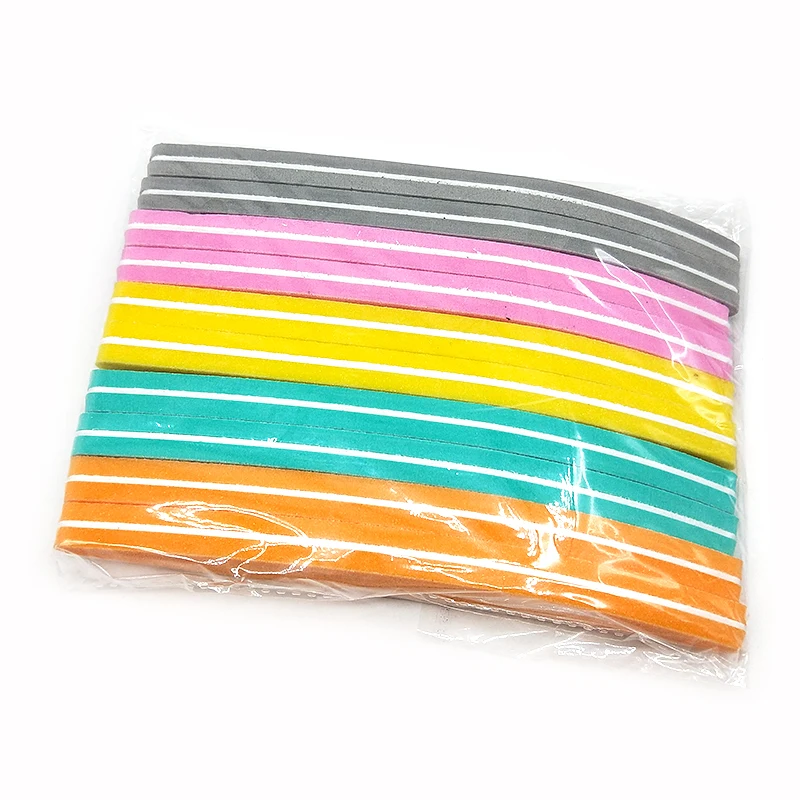 10PCS Colorful 100/180 Reusable Sponge Nail File Manicure Sandpaper Polishing Professional Nail FilesThin Nail Art Manicure Tool