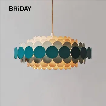 

Led Nordic Chandeliers Modern Round Blue Petal Chandelier Lighting Living Room Bedroom Indoor Light Fixtures Lustres De Cristal