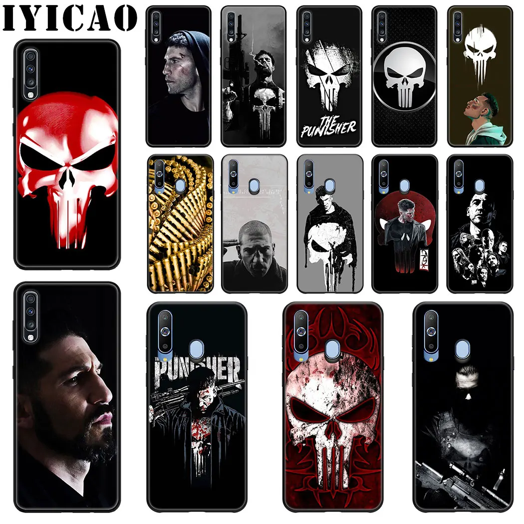 IYICAO The Punisher Frank Castle Soft Silicone Case for Samsung J6 A9 A8 A7 A6 Plus 2018 A5 A3 2016 2017 Phone |
