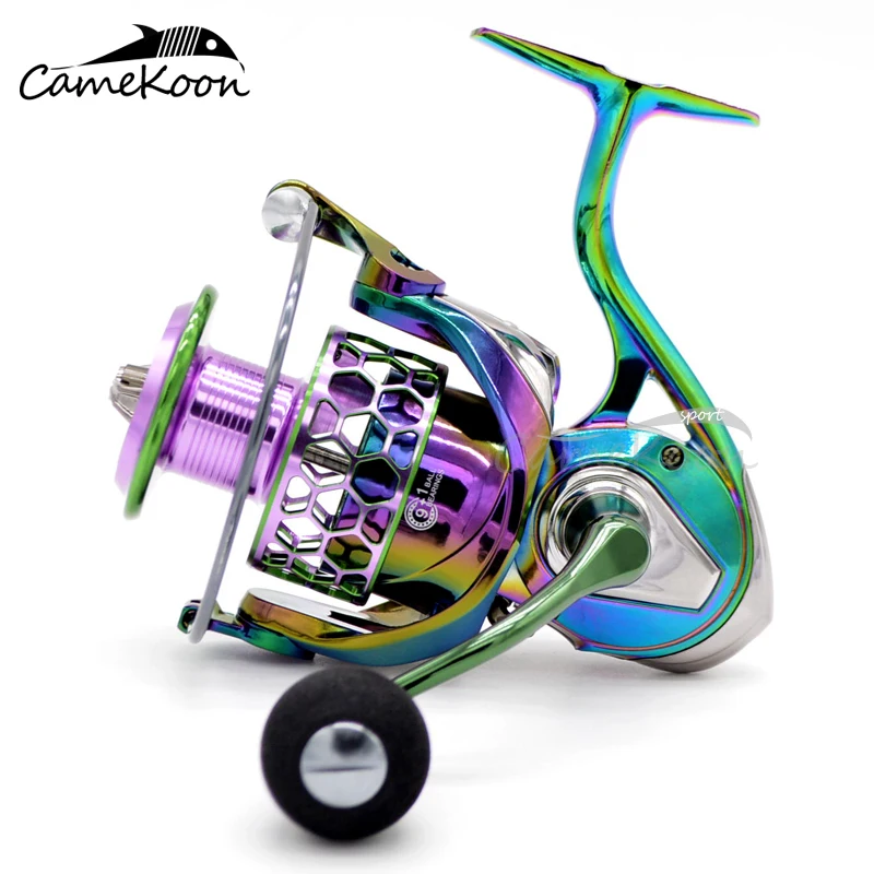 CAMEKOON 1000-6000 크기 알루미늄 합금 프레임이 있는 다채로운 스피닝 릴 바닷물 또는 민물 서핑 낚시를 위한 최대 드래그 20kg