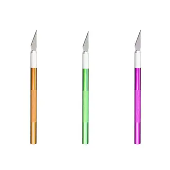 

Tool Knife Mobile Phone Film Metal Carving Knife Set 145Mm Stainless Steel Carving Knife Small Portable Fashion+5 blades