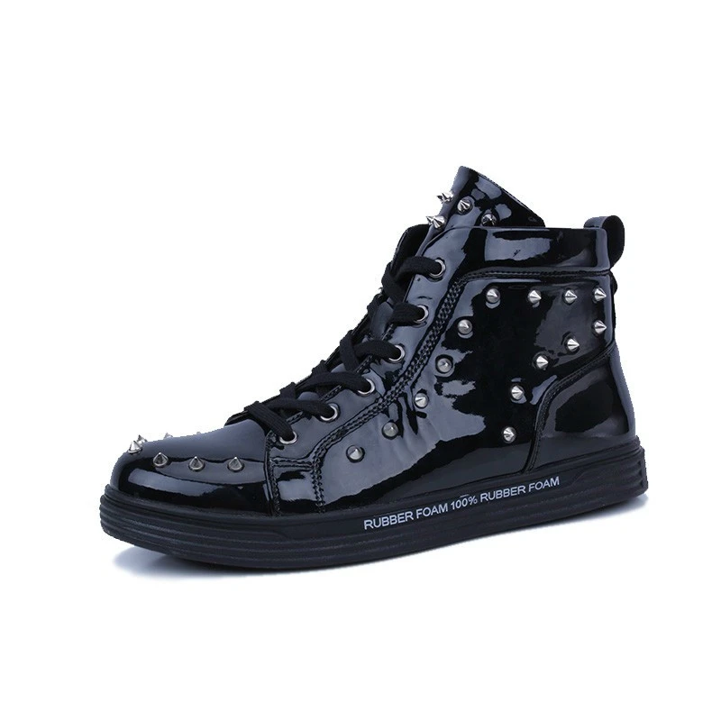 mens patent trainers