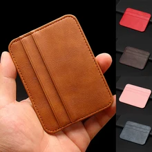 

Solid Color Simple Multi-card Card Case Business Convenient To Use Leather Protective Cover Anti Magnetic Card Case