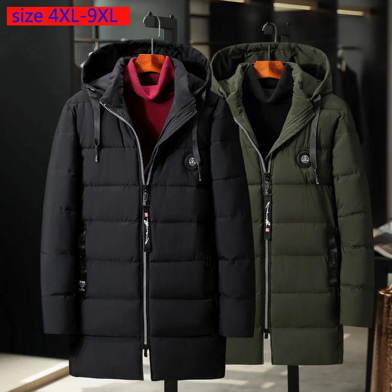 

New Arrival Long Men Extra Large Winter Loose Padded Jacket Casual Thick Mens Hoodie Coat Plus Size 4XL 5XL 6XL 7XL 8XL 9XL