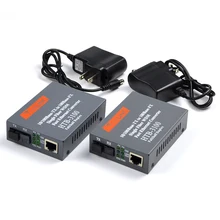 1 пара медиа металлический преобразователь волоконно-оптический одномодовый сигнал передачи высокоскоростных данных адаптер Ethernet для HTB-3100AB-25KM