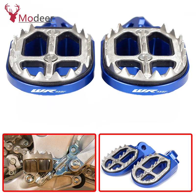 

For Yamaha WR450F WR 450F WR450 F WR 450 F 2003-2015 2016-2019 Accessories Motorcycle Street Bike Rear Foot Pegs Pedal Footpegs
