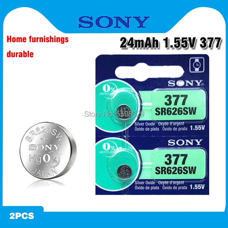 1x Sony 377 V377 Uhren-Batterie Knopfzelle SR66 SR626 AG4 SR626SW 