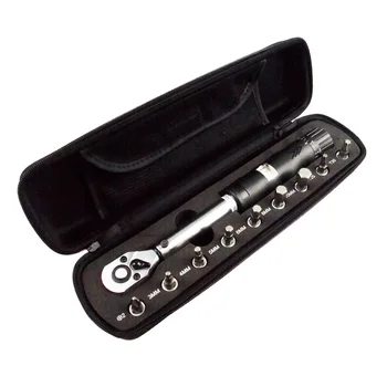 

New 1/4" Bike Bicycle Torque Wrench Tool With 9 Socket Bit - Black In CA Bicycle Bike Repair Tool Kit 2020 New