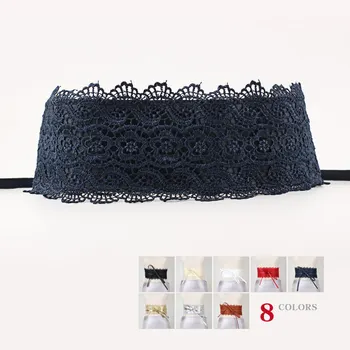 

Women Waist Band Lace PU Leather Self Tie Wrap Around Waistband Obi Cinch Dress Belt UND Sale