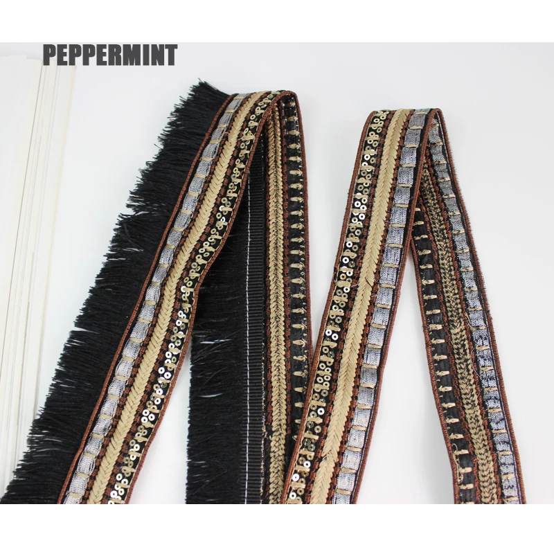 1yard Golden Embroidered Webbing Indian Lace Sewing Ribbons Clothing Decorative Lace Trim