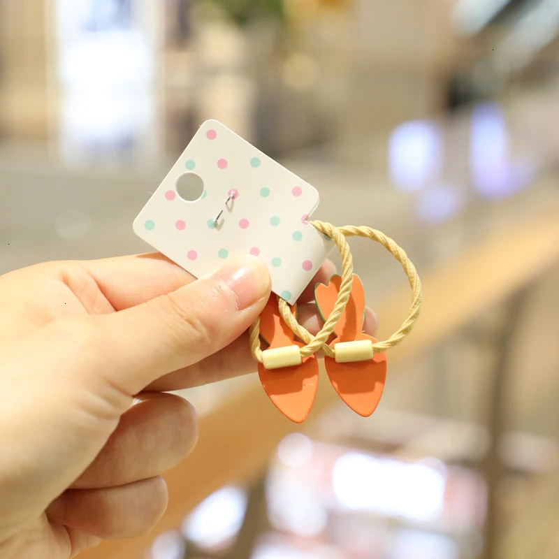 2PCS New Cute Fruit Avocado Watermelon Princess Headwear Kids Elastic Hair Bands Children Ropes Girls Accessories Baby Headdress