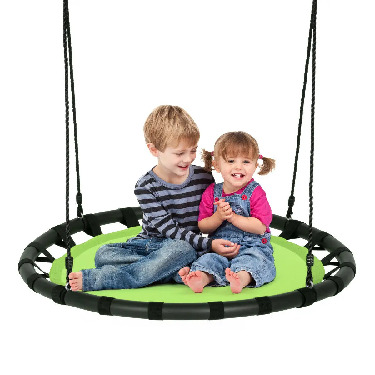 

40" Flying Saucer Round Tree Swing Kids Play Set w/Adjustable Rope Outdoor