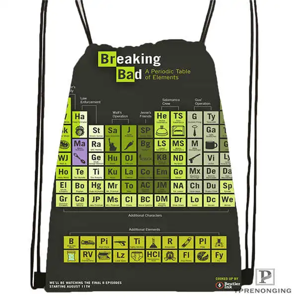 

Custom breaking_bad_by_luckino!1 Drawstring Backpack Bag Cute Daypack Kids Satchel (Black Back) 31x40cm#2018611-2(4)