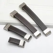 

Zinc Alloy Handmade Leather Handle Modern European-style Soft Simple Door Cabinet Drawer Kitchen Cabinet Wardrobe Hardware