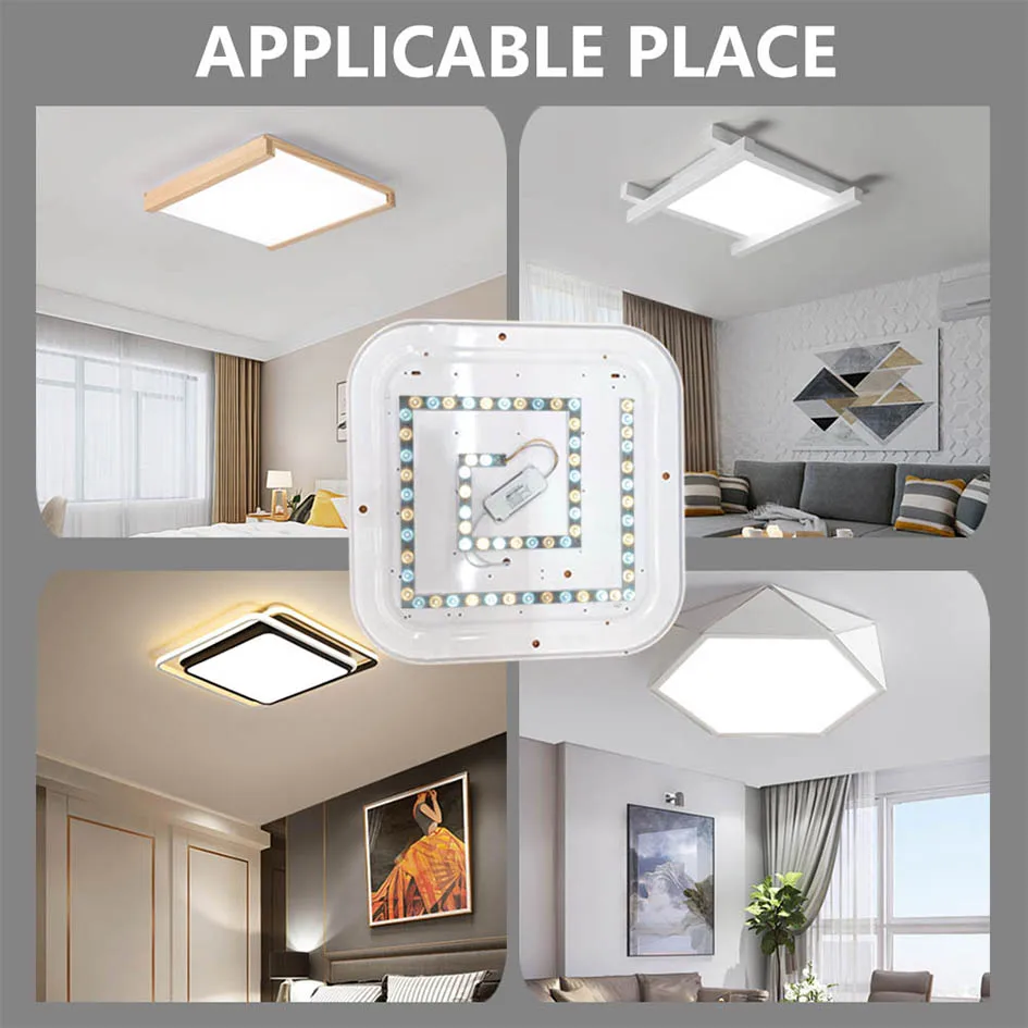4 Stück 40 W LED-Panel-Lichtmodul-Lampe, energiesparend, 220 V, Lichtleiste und Treiber, quadratische Deckenleuchte, Platinenleuchte, Innenwandleuchte – Detail 5