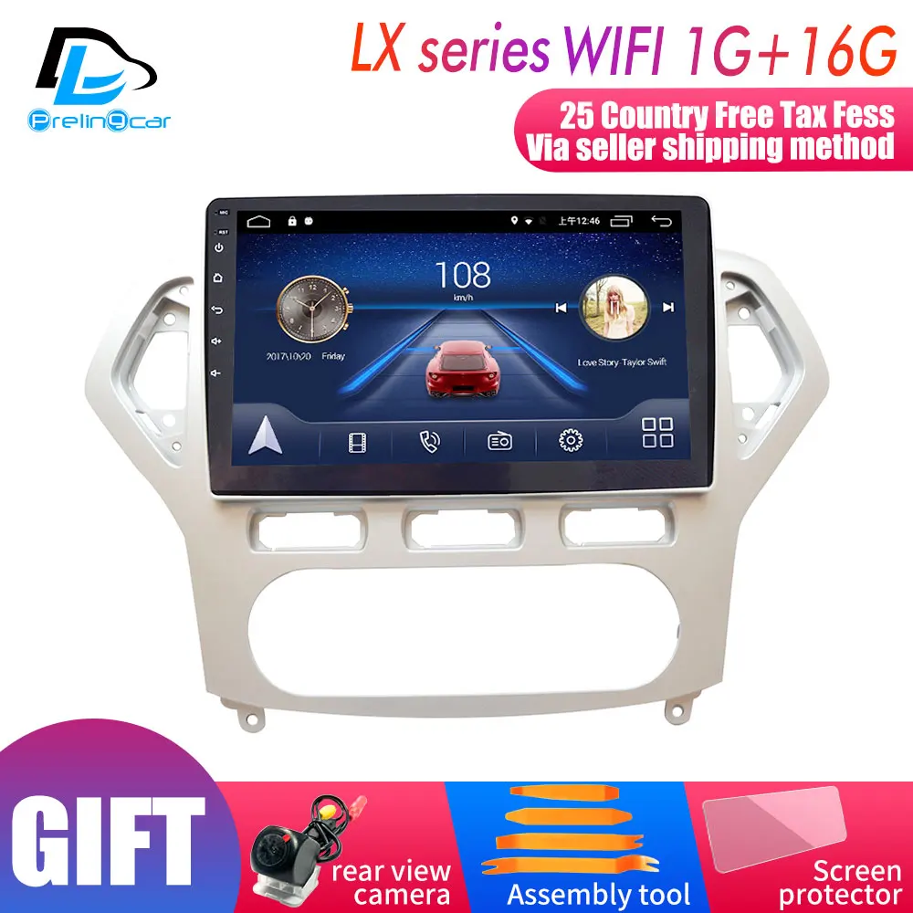 LX player 1G16G 4G Lte Android 9,0 Автомобильный мультимедийный навигатор gps dvd-плеер для Ford Mondeo 2007-2010 лет ips экран радио - Цвет: LX player 1G16G