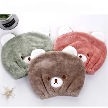 

1PC Children Cute Hood Hat Bathing Tools New 2020 Animal Cartoon Bath Water Absorption Magic quick-drying Bath Shower Hair Towel