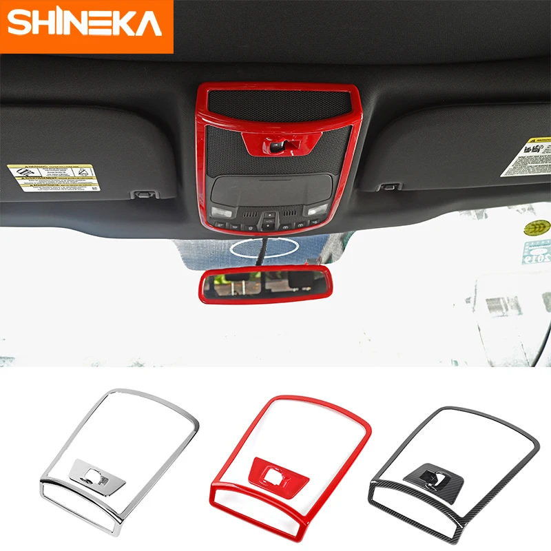 

SHINEKA Car Reading Light Lamp and Rear Window Switch Decoration Cover Stickers Accessories For Ford F150 2016+