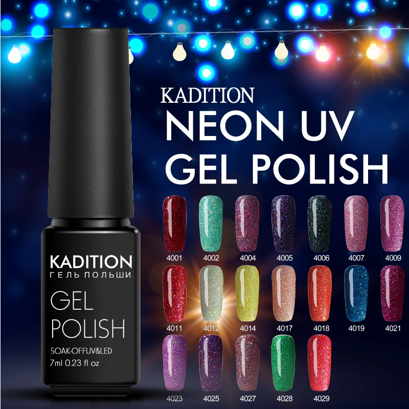 KADITION Звездный Сияющий неоновый клей для ногтей новый СВЕТОДИОДНЫЙ УФ-светильник