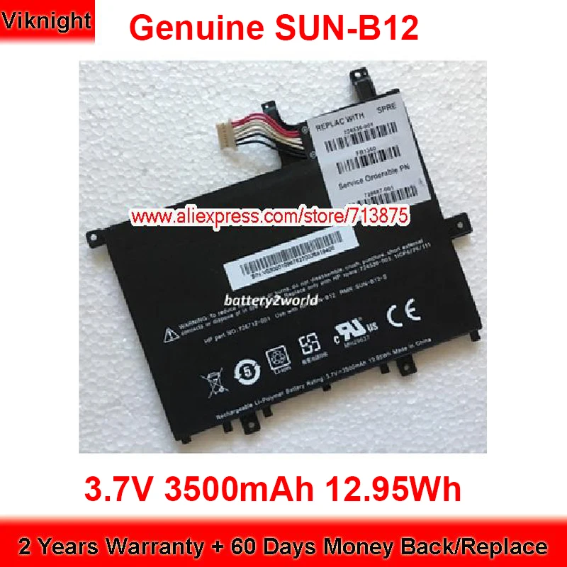 HP SLATE 7 TABLET Genuine battery 724536001 724712001 SUNB12 728687