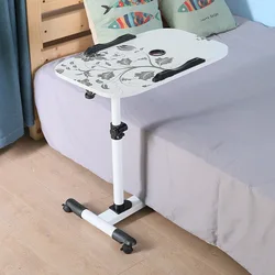 Table de bureau pliable en bois blanc pour ordinateur portable, hauteur réglable, accessoires de bureau OF50ZZ 