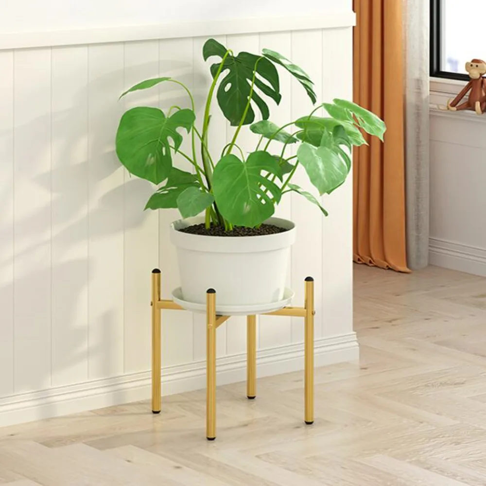 40CM Outdoor Furniture Plants Stand, Balcony Shelf, Green Iron Art Rack, Simple Floor Light, Luxury Flower Rack Holders, D411