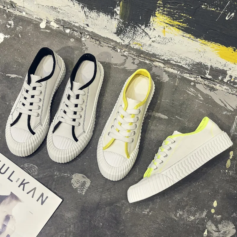 

Womens Canvas Shoes Fashion Platform Sneakers Trainers Tenis Female Ulzzang Classic Casual Shoes Lace Up Women Vulcanized Shoes