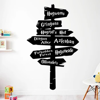 

Harry Guideboard Wall Stickers For Home Decor kids Room Decoration Vinyl Art Decals Boys Bedroom Poster Potter Mural Wallpaper