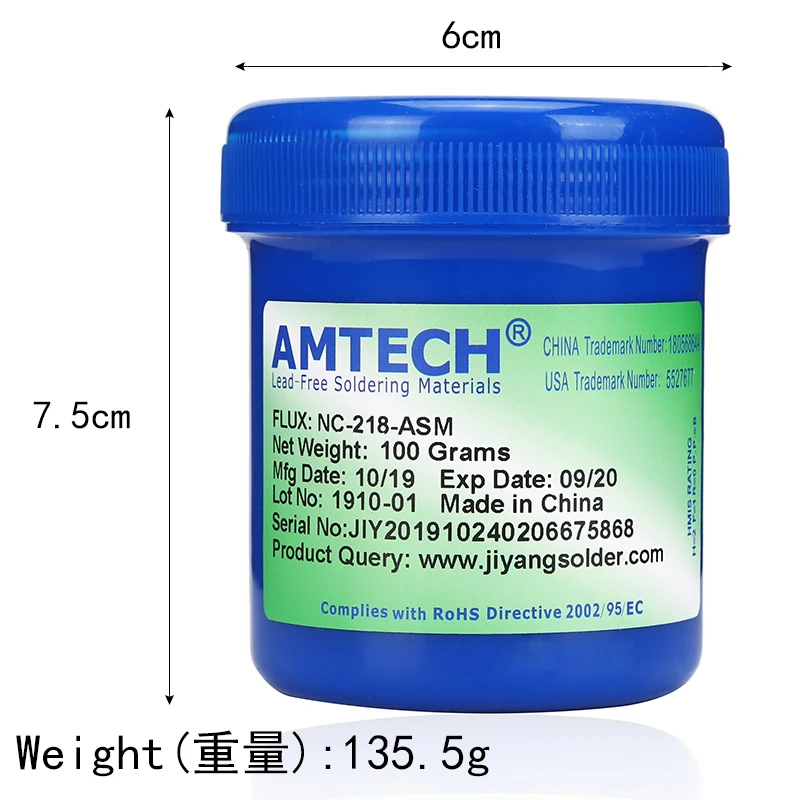 AMTECH NC-218-ASM original solder paste Welding fluxes 100g Lead free soldering iron