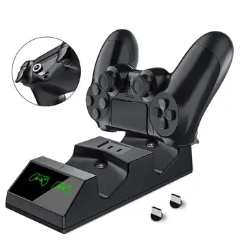 

Dual Charging Dock Led Light Display Charger for PS4 Wireless Game Controller