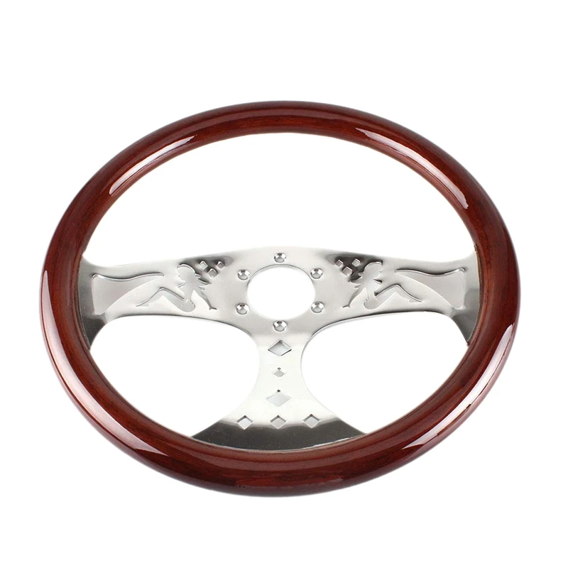 

380mm 15 Inch Grant Classic Nostalgia Style Wood Grain Steering Wheel Slotted 3 Spoke Steering Wheel Riveted Light Wood Grip (Gi