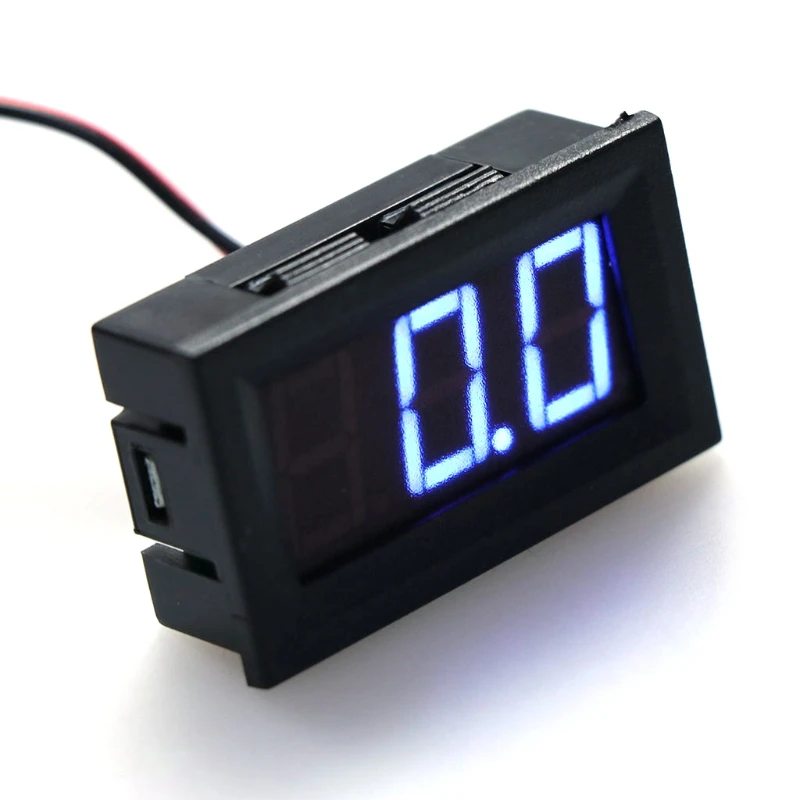 

DC 0-100V 3-Wire Voltmeter LED 0.56in Digital Voltage Meter Panel Monitor Tester