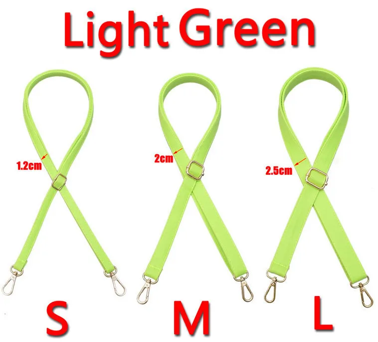 Light Green 4 металлических цвета! Diy Регулируемая сумка ремешок Замена овчины ПУ кожа Наплечные ремни для сумки, сумки, кошелек Длинные ремни - Цвет: Light Green