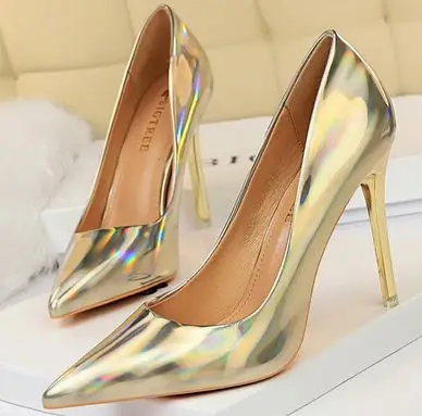 

YEELOCA 2020 Women Designer Blue Green m002 High Heels Pumps Patent Leather Stripper Stiletto Wedding XS05674