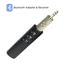 Автомобильный комплект громкой связи Bluetooth, автомобильный 3,5 мм разъем Aux Bluetooth, беспроводной музыкальный MP3 аудио адаптер, приемник