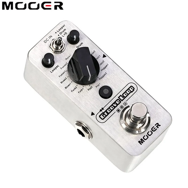 

Барабанная машина Mooer Groove Loop, педаль для создания гитарных эффектов, фраза, цилиндрическая барабанная машина для электрической гитары, запись минимум 20