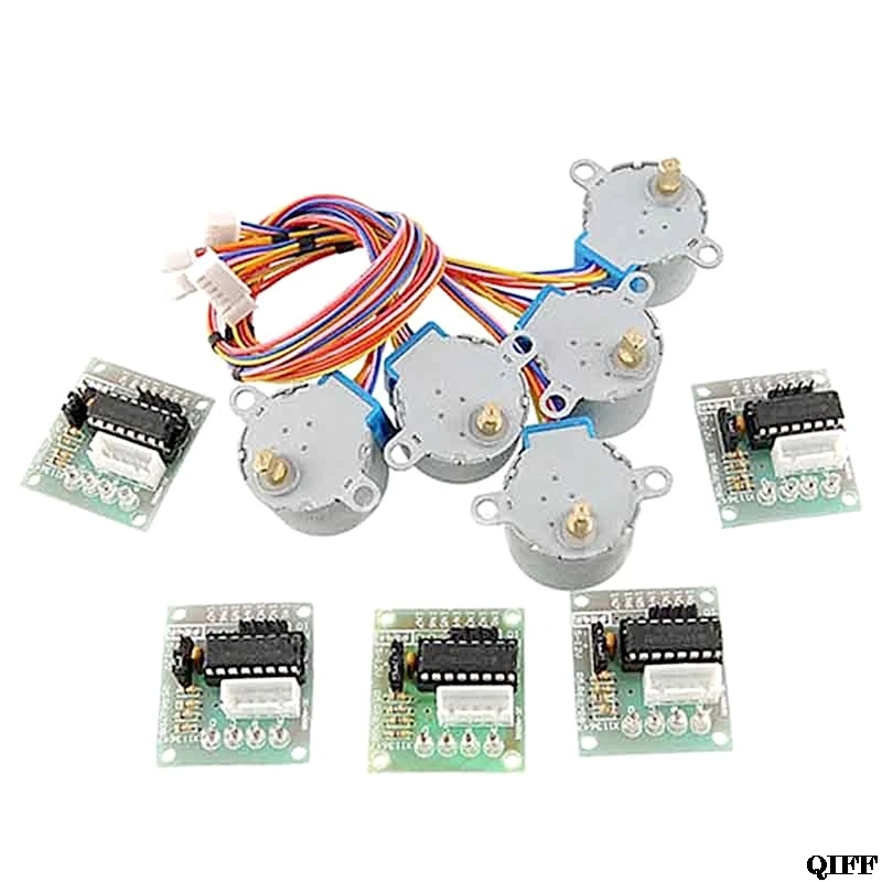 5V шаговый двигатель 28BYJ-48 с приводом Тесты зарядная Модульная плата ULN2003 подходит для Arduino