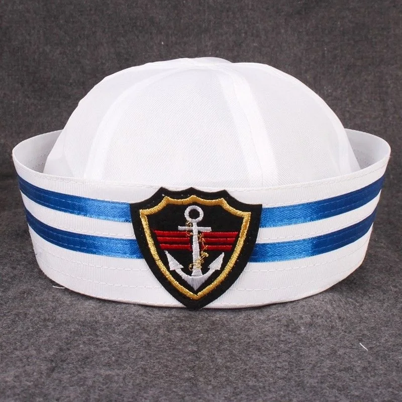 Military Hats Sailor Cap White Captain 