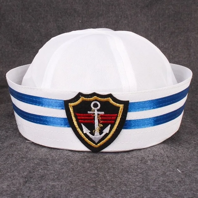 Sombreros de marinero para mujeres, hombres y niños, gorras de capitán marino blanco con ancla, del sombrero de Cosplay de lujo, accesorios -