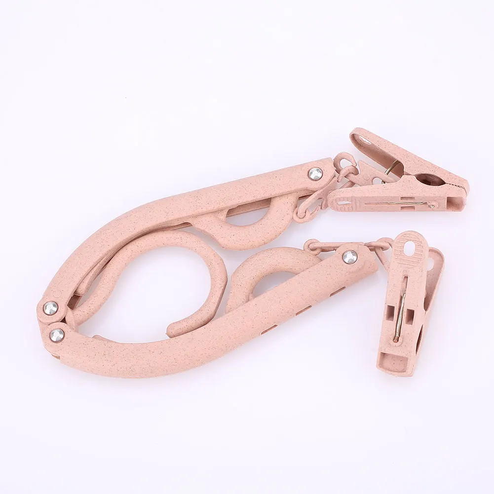 Portable Folding Clothes Hanger Clip Holiday Outdoor Travel Clothes Hanger