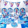 Disney Frozen Party Elsa Princess Set Decoration Party Supplies Cup Straws For Birthday Party Decorations Kids Baby Shower Gift ► Photo 1/6