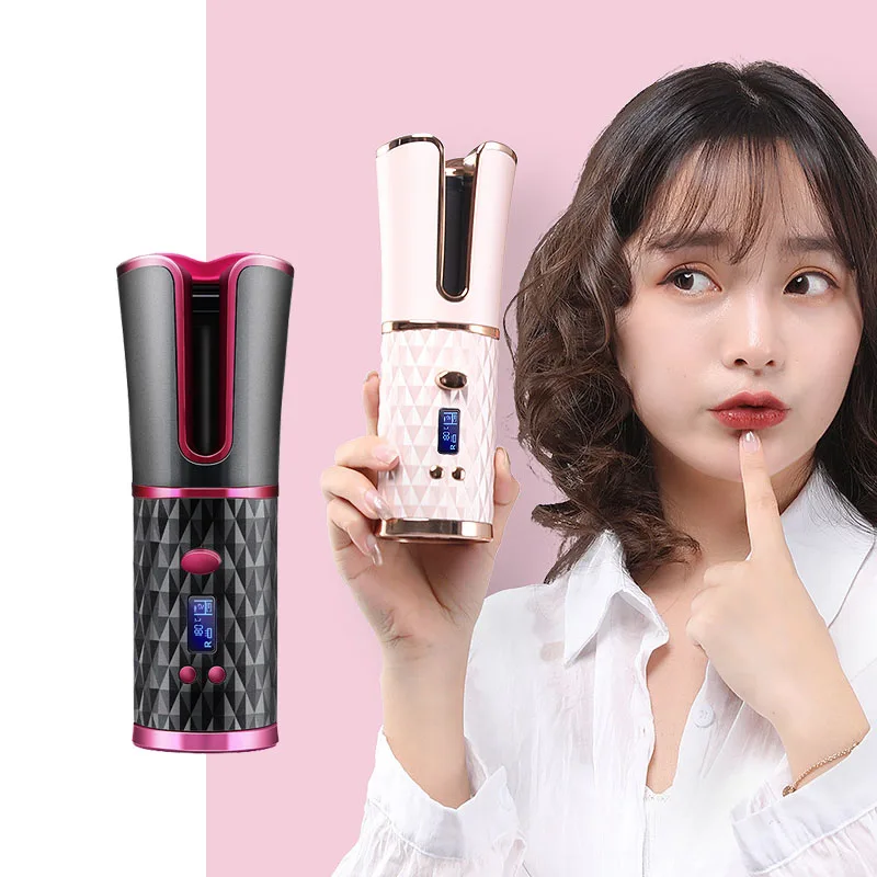 rotating ceramic hair curler