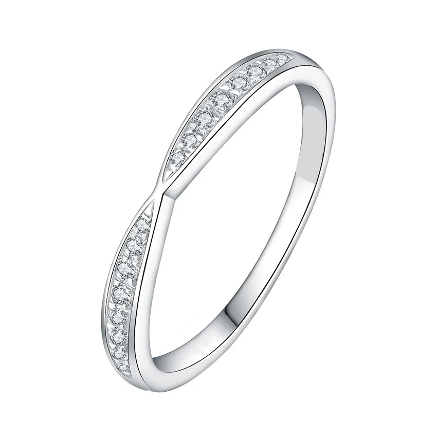 

Custom Made 14K White Gold Moissanite ring DF color Lab diamond Tail ring jewelry Wedding Anniversary Engagement Deputy ring