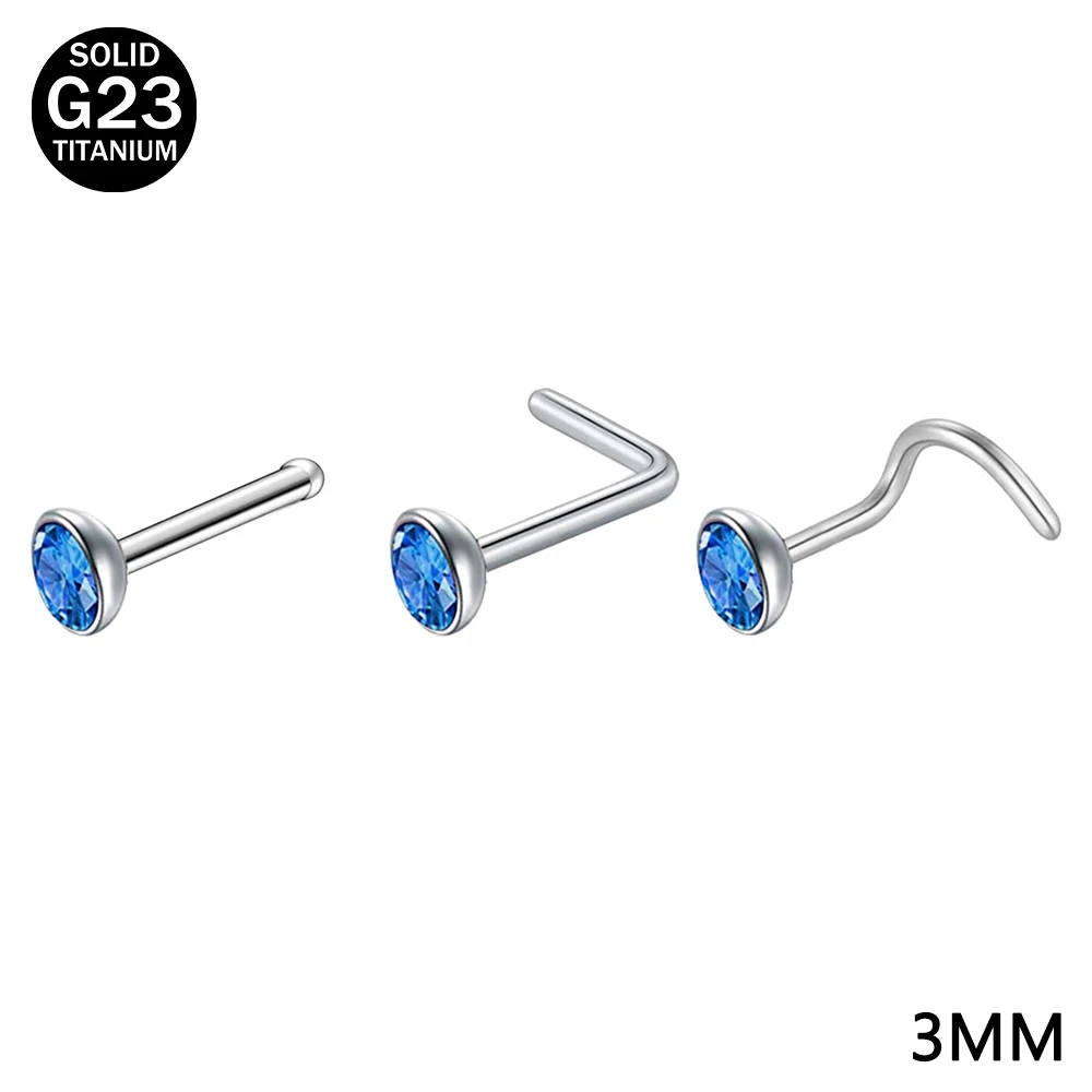 Lot De 23 Bijoux De Nez - Clous Incurvés Et Anneaux En Acier 304 20G, Strass Zircon, Or Et Argent - 2