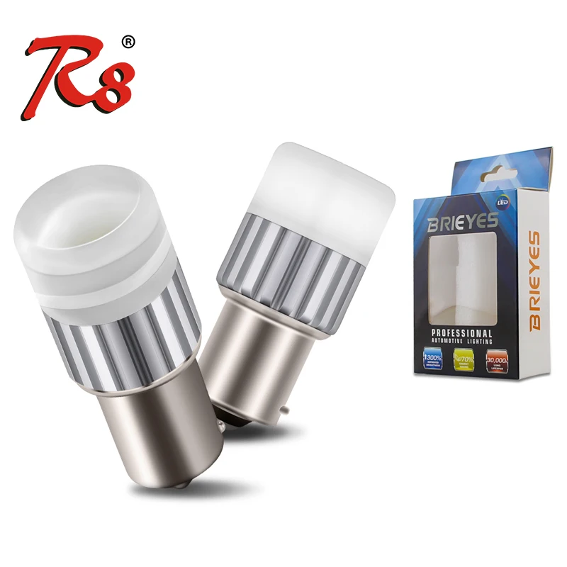 

R8 Car LED Bulb P21W LED BAY15D PY21W BA15S White P21/5W Turn Signal 1156 6000K T20 W16W T15 W21/5W 7443 W21W 7440 Amber Trucks