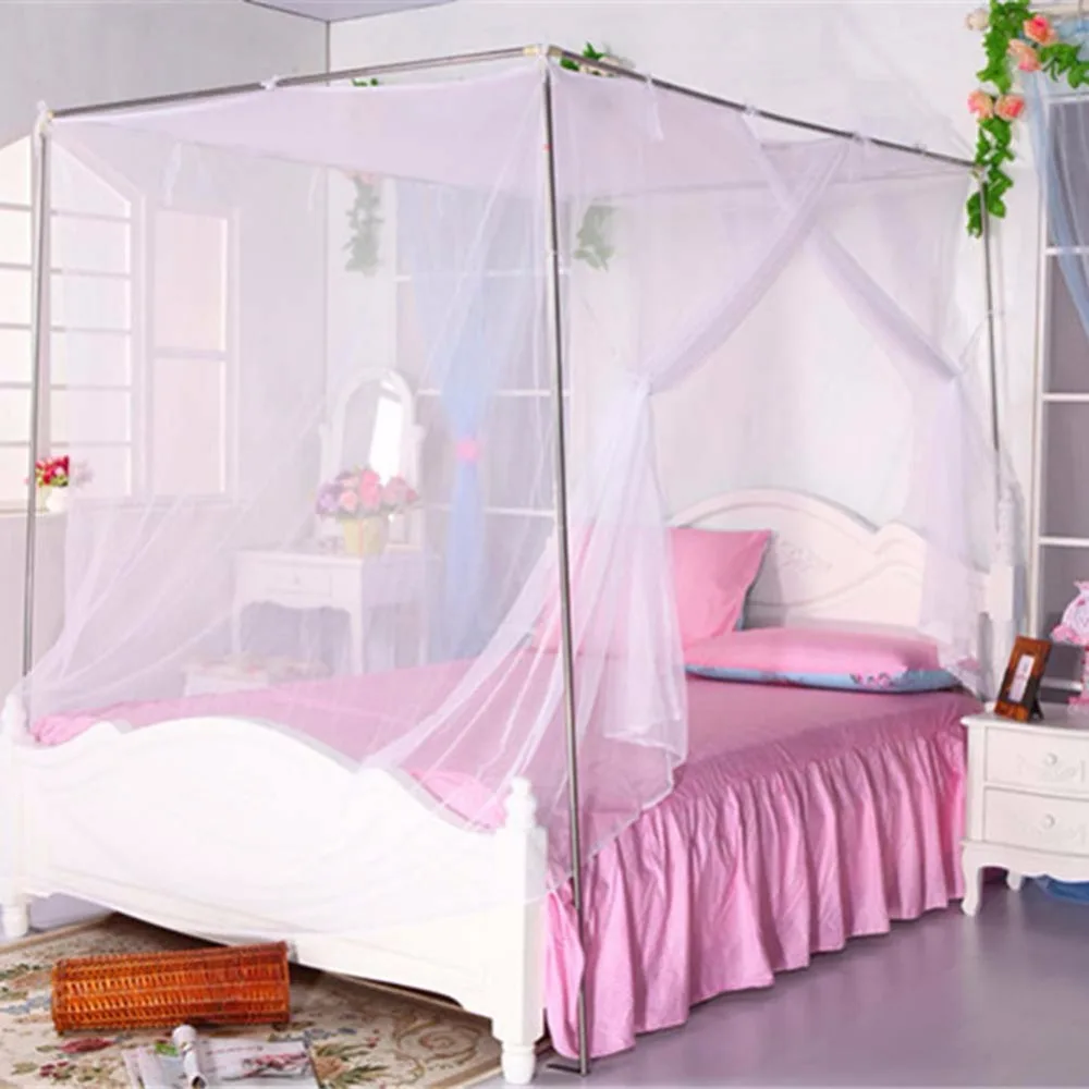 Moustiquaire Canopy Four Corner Post Student Canopy Bed Mosquito Net Netting Queen King Twin Size Moustiquaire Canopy Four Corner Post Student Canopy Bed Mosquito Net Netting Queen King Twin Size