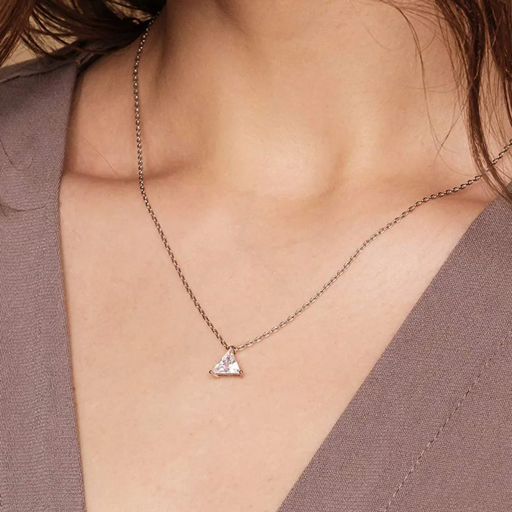 Geometrie Kristall Anhänger Halskette Für Frauen Runde Herz Gold Choker Kette Diamant Halsketten Koreanische Minimalist Schmuck Geschenk N481 – Detail 14