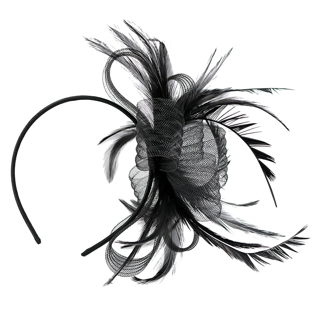  Fascinators Womens Wedding Bridal Roaring 20s Headpieces Black