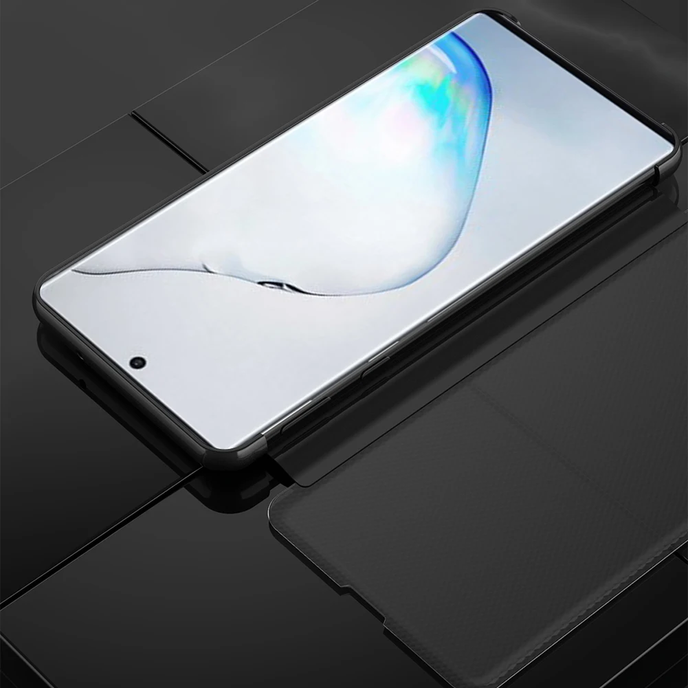 Умный зеркальный флип-чехол для samsung S10 S9 S8 s7 Plus note9 8 S10LITE A750 A70 A50 A30 Clear View кожаный чехол ударостойкий чехол