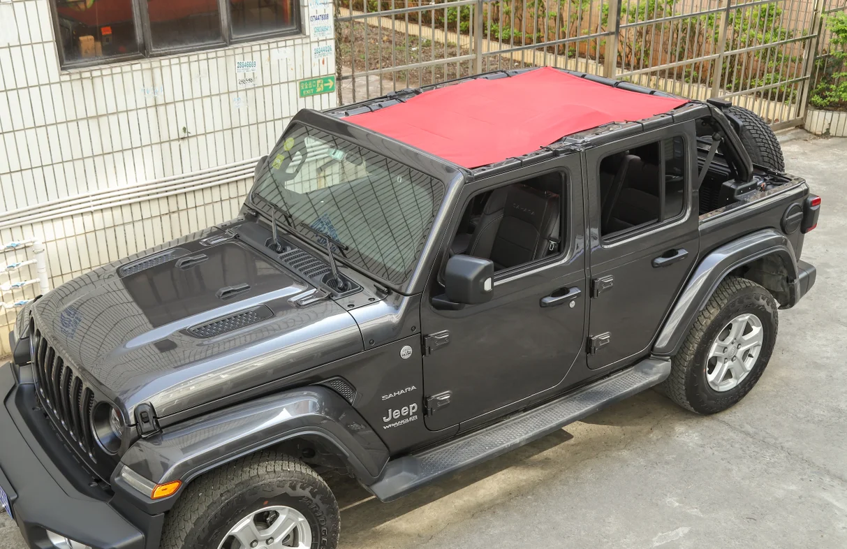 Прочный автомобильный чехол для Jeep JL Wrangler солнцезащитный козырек крыша сверху сетка УФ Защита чистая аксессуары для Jeep Wrangler jl